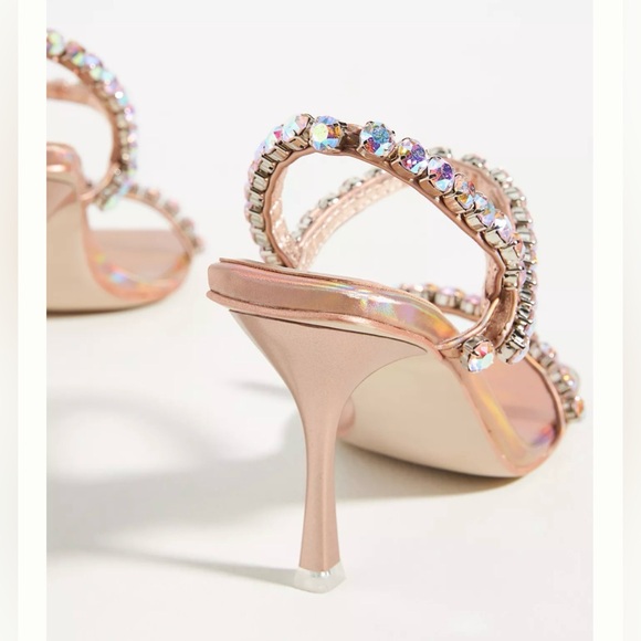 Jeffrey Campbell Pink Heels with Crystal Straps - Picture 5 of 12